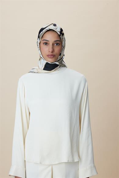 ATOL TİVİL İPEK EŞARP 90*90 CM - VİZON