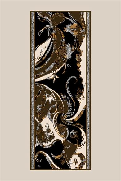 AYÇIL KREP İPEK ŞAL 70*190 CM - GOLD