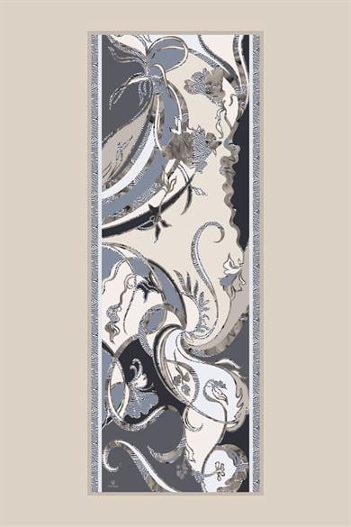AYÇIL KREP İPEK ŞAL 70*190 CM - GRİ