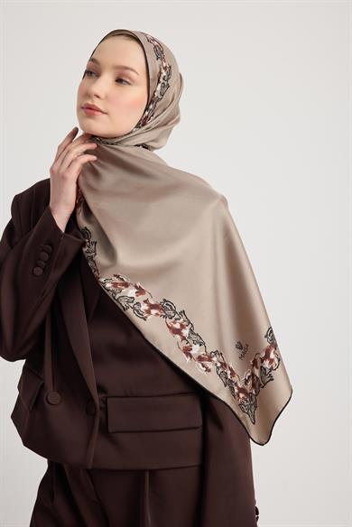 BADE MULBERRY İPEK ŞAL 70*190 CM - CAMEL