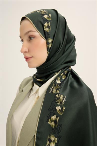 BADE MULBERRY İPEK ŞAL 70*190 CM - YEŞİL