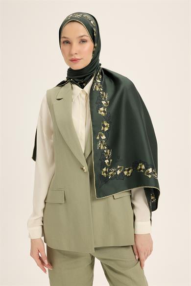 BADE MULBERRY İPEK ŞAL 70*190 CM - YEŞİL
