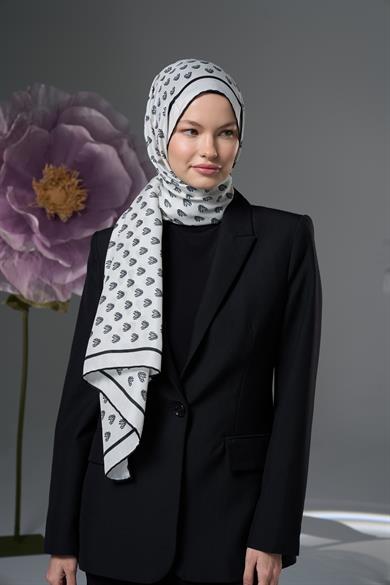 BİRCE PAMUK İPEK ŞAL 70*190 - EKRU