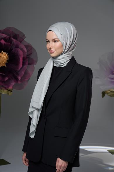 BİRCE PAMUK İPEK ŞAL 70*190 - GRİ