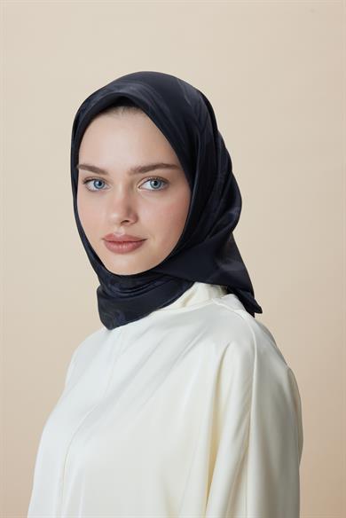 BUĞU MULBERRY İPEK EŞARP 90*90 CM - ANTRASİT
