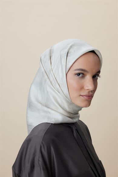 BUĞU MULBERRY İPEK EŞARP 90*90 CM - BEJ