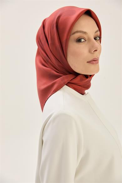 BUĞU MULBERRY İPEK EŞARP 90*90 CM - KIRMIZI