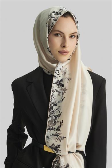 BURCU MULBERRY İPEK ŞAL 70*190 CM - BEJ