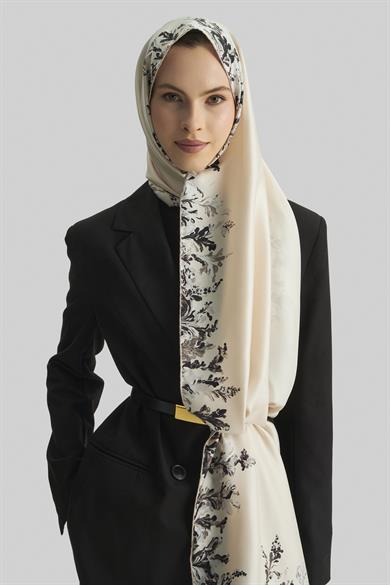 BURCU MULBERRY İPEK ŞAL 70*190 CM - BEJ