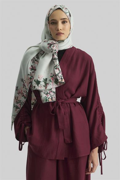 BURCU MULBERRY İPEK ŞAL 70*190 CM - FİLİZİ YEŞİL