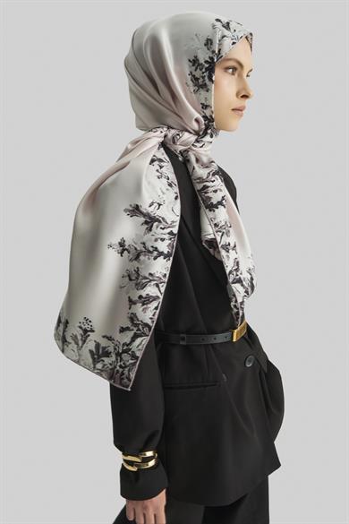 BURCU MULBERRY İPEK ŞAL 70*190 CM - GÜL KURUSU