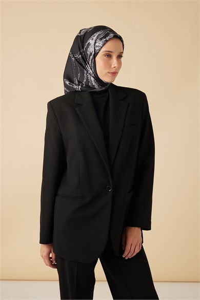CEVLAN MULBERRY İPEK EŞARP 90*90 CM - ANTRASİT