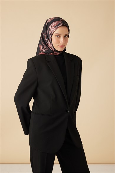 CEVLAN MULBERRY İPEK EŞARP 90*90 CM - GÜL KURUSU