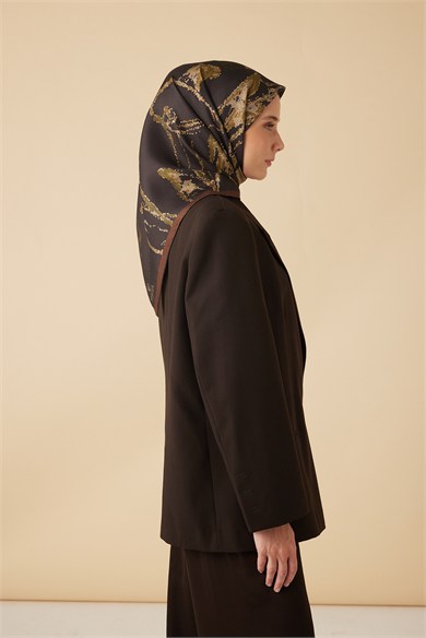 CEVLAN MULBERRY İPEK EŞARP 90*90 CM - HAKİ