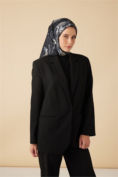 CEVLAN MULBERRY İPEK EŞARP 90*90 CM - KOYU MAVİ