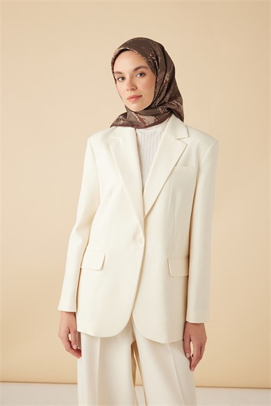 CEVLAN MULBERRY İPEK EŞARP 90*90 CM - VİZON