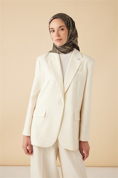 CEVLAN MULBERRY İPEK EŞARP 90*90 CM - ZEYTİN YEŞİLİ