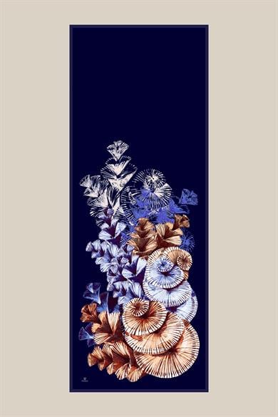 DEVRAN FLOŞ VİSKON ŞAL 70*190 CM - LACİVERT