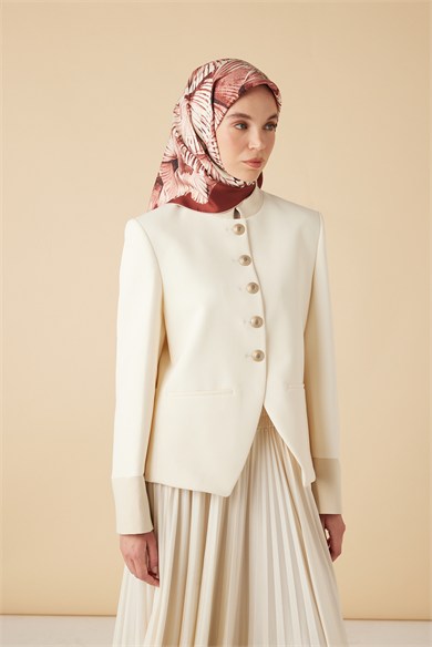 DEVRAN TİVİL İPEK EŞARP 90*90 CM - KIRMIZI