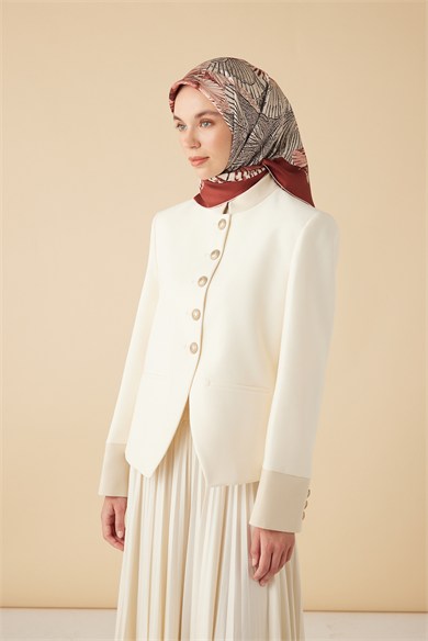 DEVRAN TİVİL İPEK EŞARP 90*90 CM - KIRMIZI