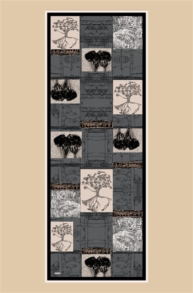 DİDAR MULBERRY İPEK ŞAL 70*190 CM - GRİ