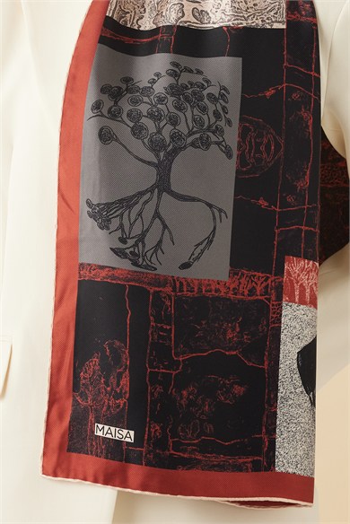 DİDAR MULBERRY İPEK ŞAL 70*190 CM - SİYAH