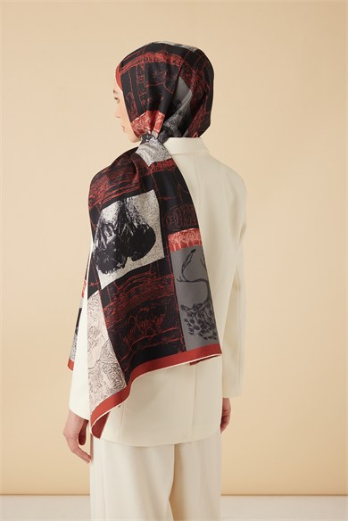 DİDAR MULBERRY İPEK ŞAL 70*190 CM - SİYAH