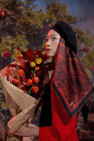 DİDE MULBERRY İPEK EŞARP 90*90 CM - TABA