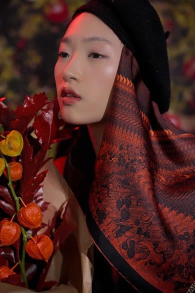 DİDE MULBERRY İPEK EŞARP 90*90 CM - TABA