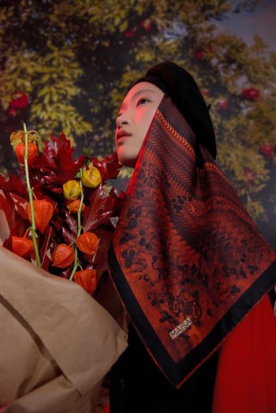 DİDE MULBERRY İPEK EŞARP 90*90 CM - TABA