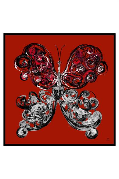 DİDE TİVİL İPEK EŞARP 90*90 – KIRMIZI