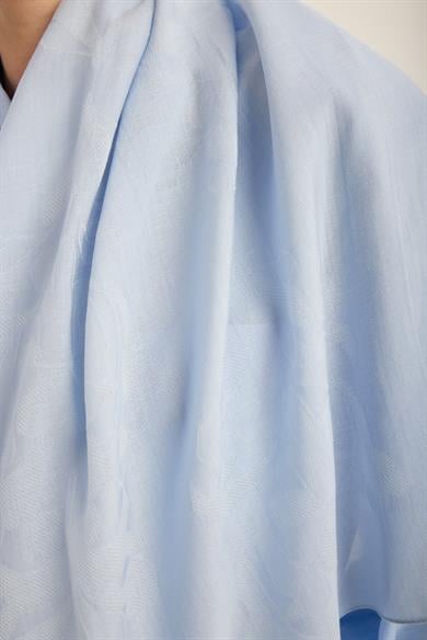 DURU İPEK PAMUK TENSEL ŞAL 70*190 CM - AÇIK MAVİ