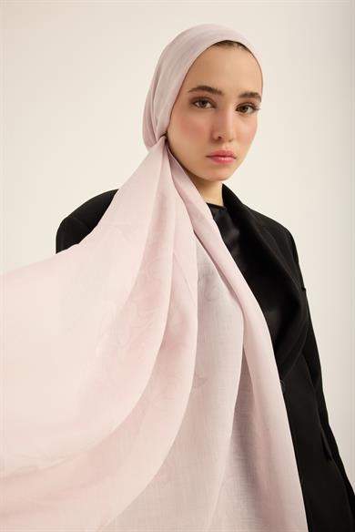 DURU İPEK PAMUK TENSEL ŞAL 70*190 CM - AÇIK PEMBE