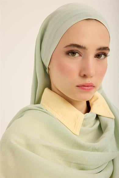 DURU İPEK PAMUK TENSEL ŞAL 70*190 CM - MİNT YEŞİLİ