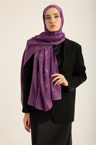 DURU İPEK PAMUK TENSEL ŞAL 70*190 CM - MÜRDÜM