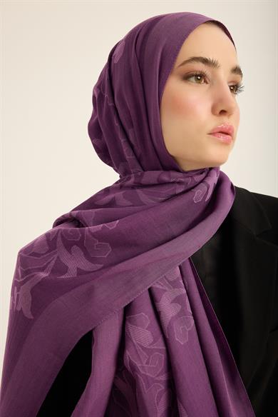 DURU İPEK PAMUK TENSEL ŞAL 70*190 CM - MÜRDÜM