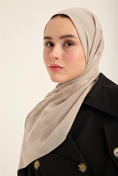 DURU İPEK PAMUK TENSEL ŞAL 70*190 CM - TAŞ