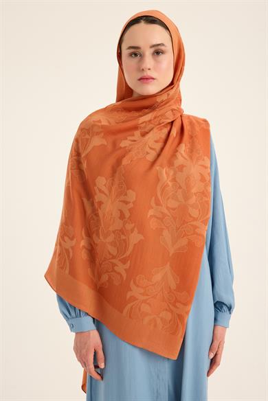 DURU İPEK PAMUK TENSEL ŞAL 70*190 CM - TABA