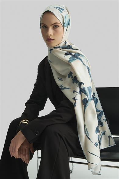 EFLİN MULBERRY İPEK ŞAL 70*190 CM - AÇIK BEJ