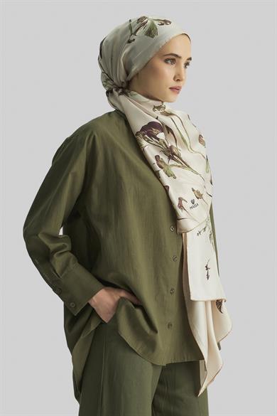 EFLİN MULBERRY İPEK ŞAL 70*190 CM - BEJ