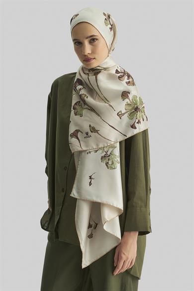 EFLİN MULBERRY İPEK ŞAL 70*190 CM - BEJ