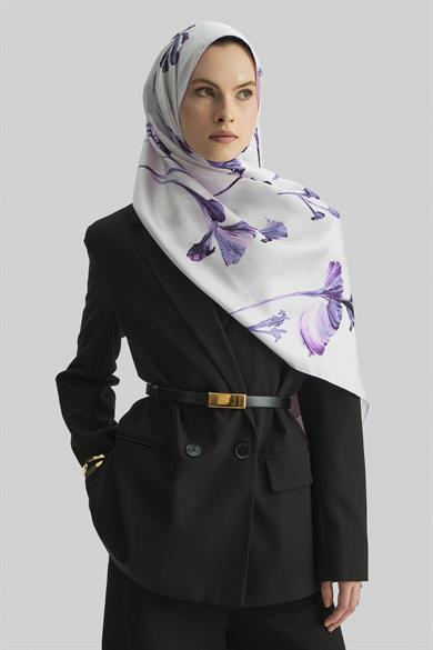EFLİN MULBERRY İPEK ŞAL 70*190 CM - LİLA