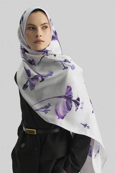 EFLİN MULBERRY İPEK ŞAL 70*190 CM - LİLA