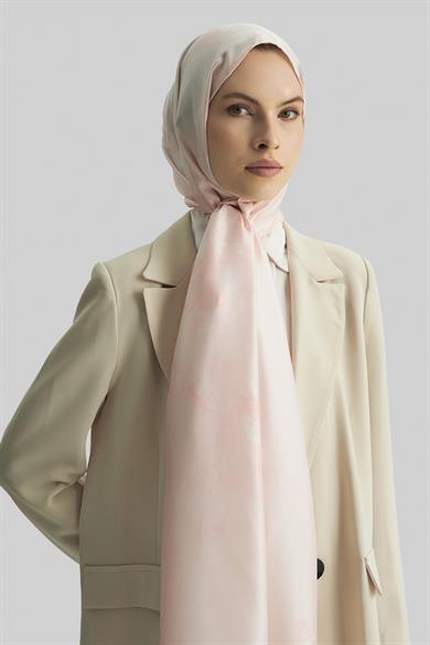 EFLİN MULBERRY İPEK ŞAL 70*190 CM - PUDRA PEMBE