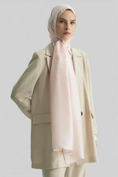 EFLİN MULBERRY İPEK ŞAL 70*190 CM - PUDRA PEMBE