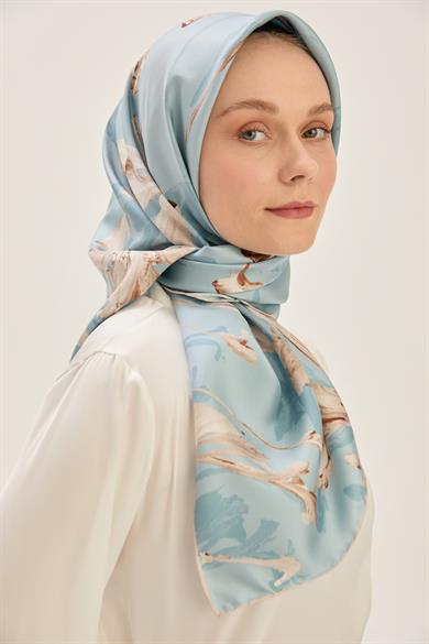 EFLİN TİVİL İPEK EŞARP 90*90 CM - VİZON