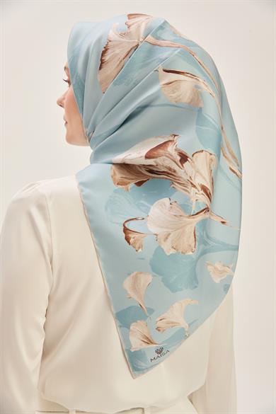 EFLİN TİVİL İPEK EŞARP 90*90 CM - VİZON