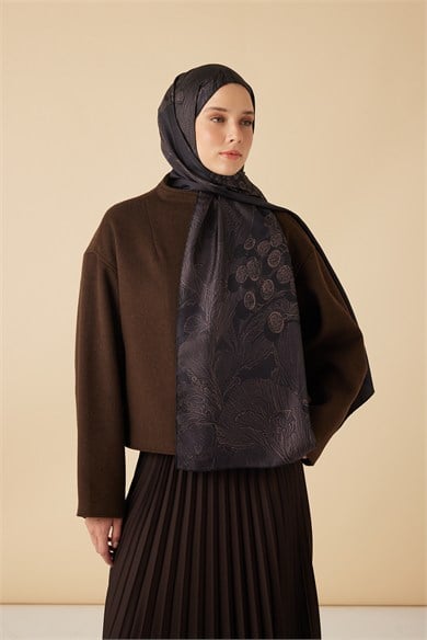 EFNA MULBERRY İPEK ŞAL 70*190 CM - ACI KAHVE