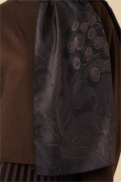 EFNA MULBERRY İPEK ŞAL 70*190 CM - ACI KAHVE