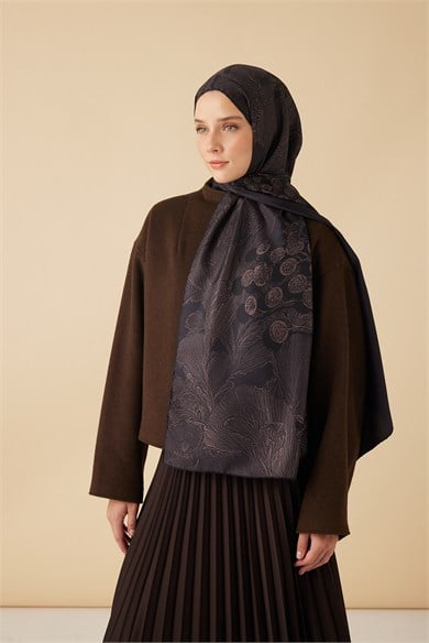 EFNA MULBERRY İPEK ŞAL 70*190 CM - ACI KAHVE